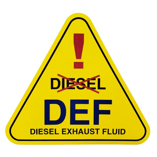 PI Decal Triangle DEF Yellow 6 x 6 Fast Shipping Graphic Overlays